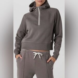 Brand NWT Vuori Restore Half Zip Hoodie – Chia - Small – Super Soft Athleisure
